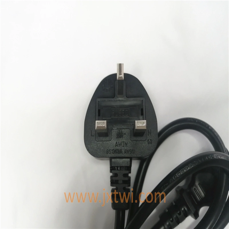 10A 300VAC with Fuse Cable 3 Pin AC Power Cord with Female Power Cord Ends for Computer Laptop Power Cord